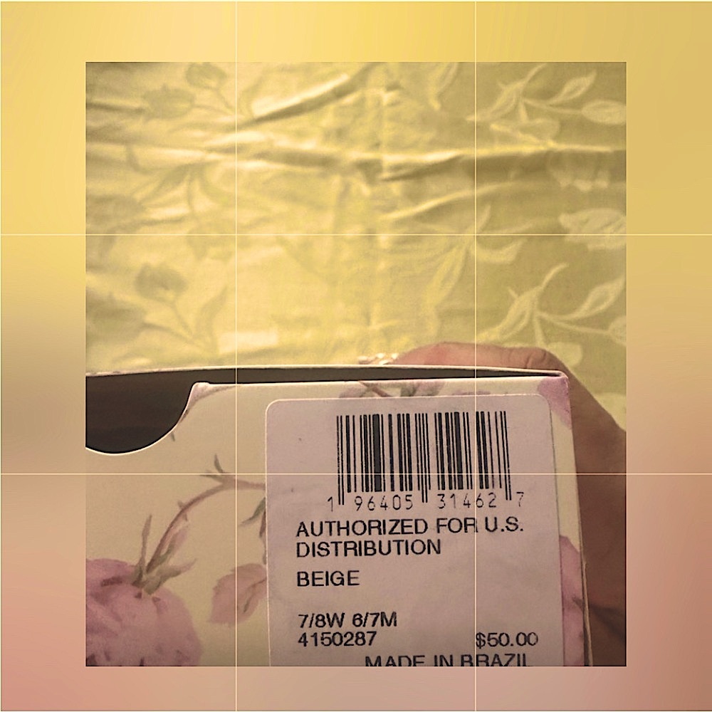 Havaianas X Loveshackfancy🎀💝White FlipFlops w/Pink Floral Print Gold Accents 7/8 - Picture 3 of 5